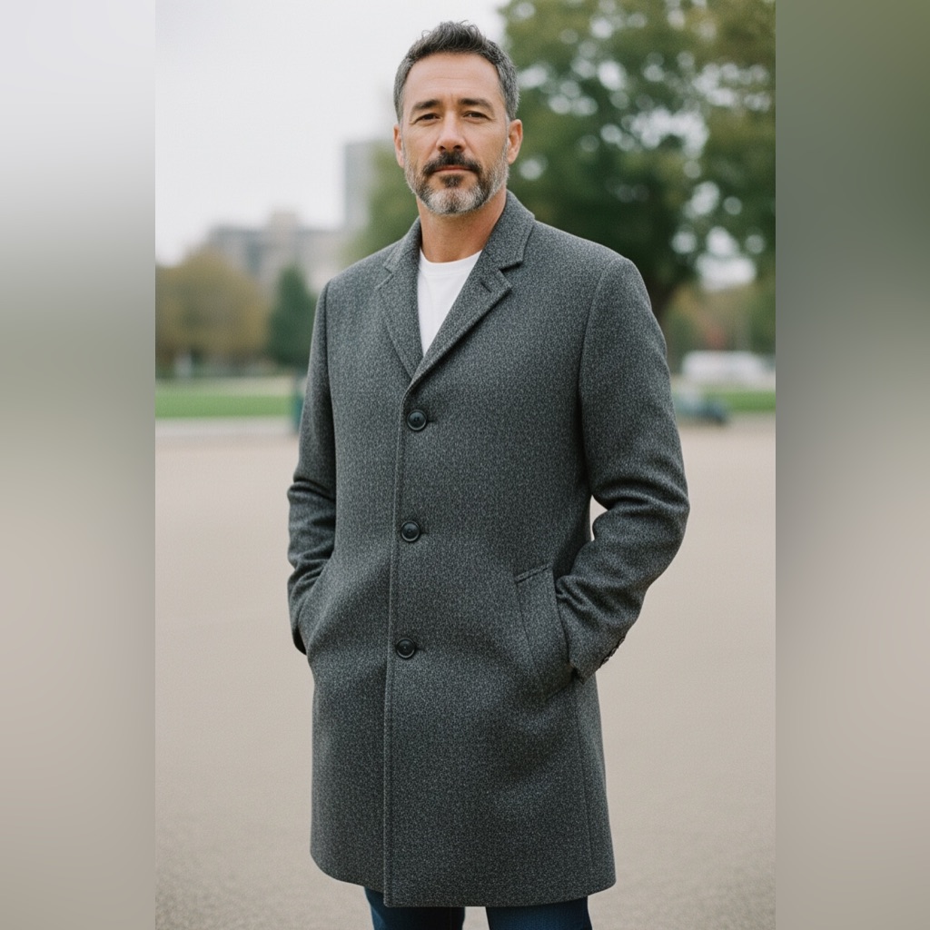 Hugo Boss Stratus 1 Men's Virgin Wool Blend Single Breasted Over Coat 40r